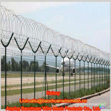 High strengthen and security Y type post low carbon steel wire airport fence